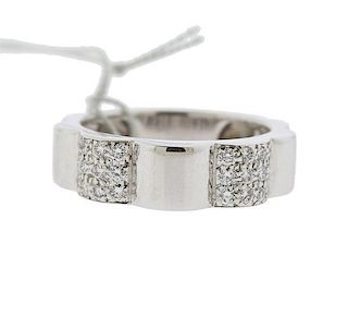 Chanel Camellia 18k Gold Diamond Band Ring