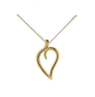 Tiffany &amp; Co 18k Gold Leaf Pendant Necklace