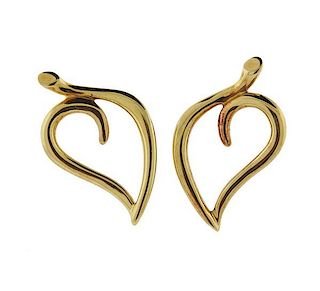Tiffany &amp; Co 18k Gold Leaf Earrings