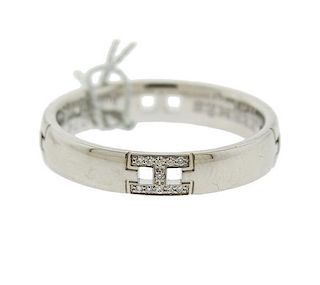 Hermes H 18k Gold Band Ring