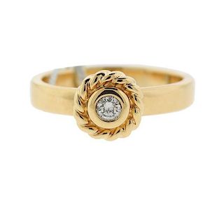 Chanel 18k Gold Diamond Ring