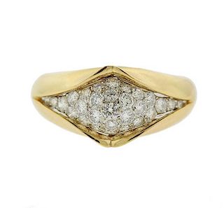 Van Cleef &amp; Arpels 18k Gold Diamond Ring