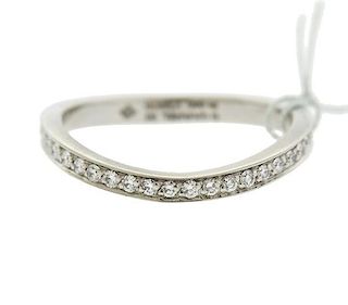 Chanel Platinum Diamond Wavy Wedding Band Ring
