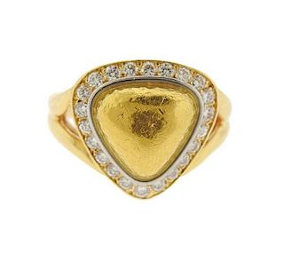 Chaumet 18k Gold Diamond Heart Ring