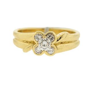 Van Cleef &amp; Arpels 18k Gold Diamond Ring