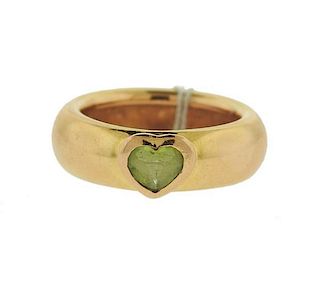 Tiffany &amp; Co 18k Gold Peridot Heart Ring