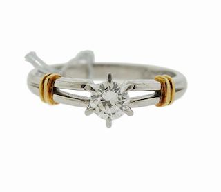 Christian Dior Platinum Diamond Engagement Ring