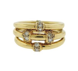 Christian Dior 18k Gold Diamond Ring
