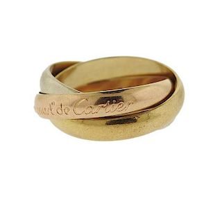 Cartier Trinity 18k Gold Rolling Band Ring 51