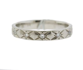 Chanel Platinum Diamond Wedding Band Ring