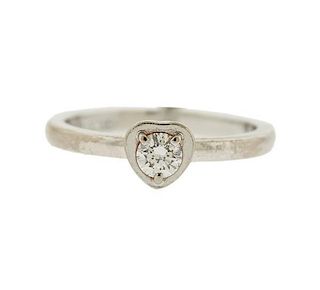 Cartier 18k Gold Diamond Heart Engagement Ring