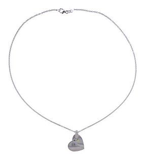 Piaget 18k Gold Diamond Heart Pendant Necklace