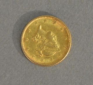 1853 $1 gold liberty.