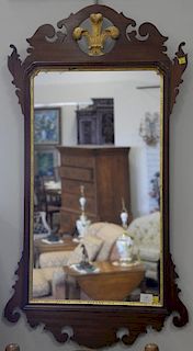 Margolis mahogany Chippendale style mirror. ht. 43in., wd. 23 1/2in.