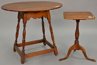 Two cherry stands including L& JG Stickley (ht. 27 1/2in., top: 24" x 31 1/2") and Henry Ford Museum (ht. 23in., top: 14 1/2"