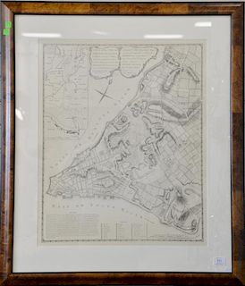 John Montresor map of New York, A Plan of the City of New York and it's Environs to Greenwich, lithograph, 25 1/2" x 20 1/2".
