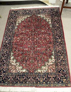 Oriental throw rug. 4' x 5'10"
