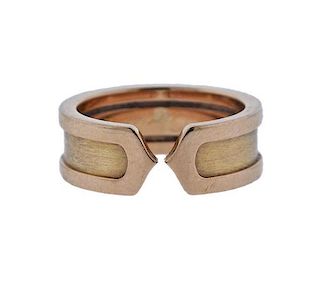 Cartier 18k Gold C Cuff Ring