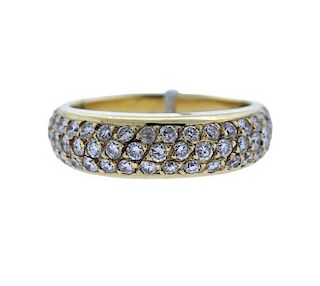 Poiray 18k Gold Diamond Half Band Ring