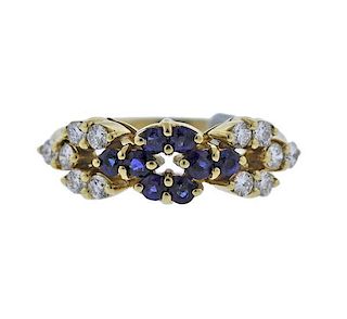 Picchiotti 18k Gold Diamond Sapphire Ring