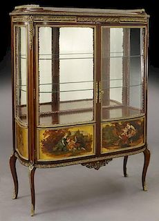 French Vernis Martin vitrine with two shelves