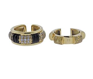 Boucheron 18k Gold Diamond Sapphire Interchangeable Ring