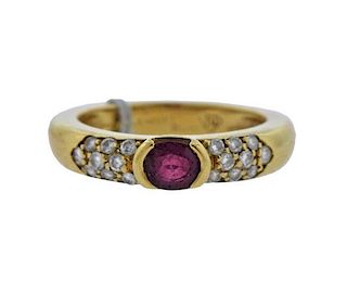 Piaget 18k Gold Diamond Ruby Ring