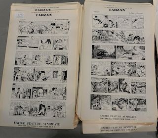 Large lot of Edgar Rice Burroughs "Tarzan" comics original proof sheets, issued by United Feature Syndicate. sheet size 17" x