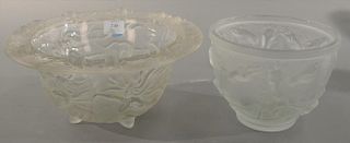 Two frosted glass bowls. Provenance: Property from the Estate of Frank Perrotti Jr. of Hamden, Connecticut