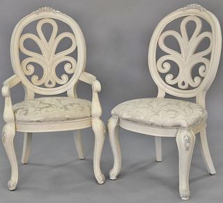 Henredon Visage set of ten Louis XVI style chairs with upholstered seats