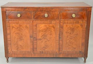 Sheraton mahogany sideboard, circa 1830, ht. 41in., wd. 59in., dp. 22in.