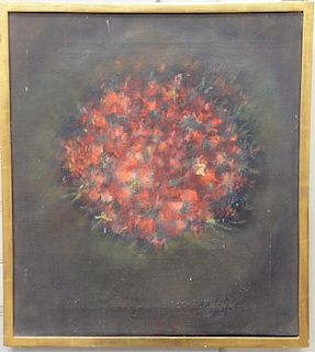 Loren MacIver (1909-1998), oil on canvas, "A Bunch of Strawberries for C.A.", signed lower right: MacIver, for C.A., titled o