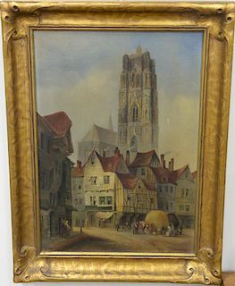 James Bell Anderson (1886-1938), oil on canvas, Rodez France, signed lower left: J.B. Anderson, written on verso: "To my belo