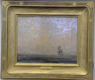 Oscar Anderson (1873-1953), oil on canvas, "Passing Squall 1912", signed lower right: Oscar Anderson, 12" x 15".