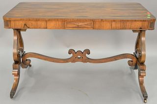 Baker rosewood hall table with drawer. ht. 29 1/2in., top: 26" x 48 1/2"