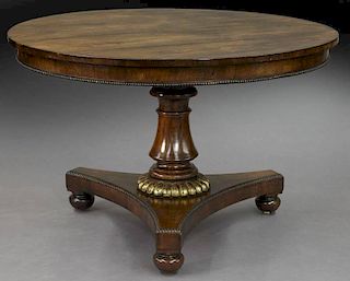 English Regency rosewood centre table