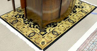 Contemporary Oriental throw rug, 4'2" x 6'.