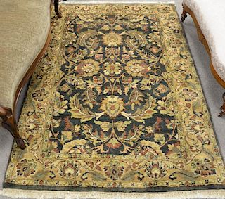 Contemporary Oriental throw rug. 4' x 6'3"