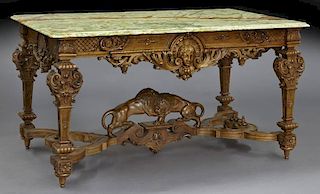 19th C. French Regence style walnut salon table,
