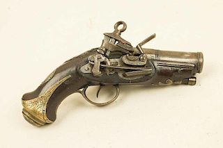 Spanish Miguelet lock flintlock Pocket Pistol, ca. 1770