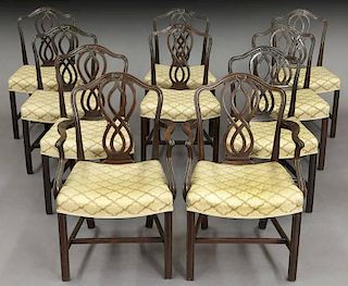(10) Georgian style mahogany dining chairs