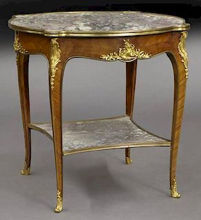 Louis XV style gueridon with bronze mounts and