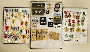 US Wings, Medals, and Badges, along with a number of foreign Orders, Medals, Wings and Patches