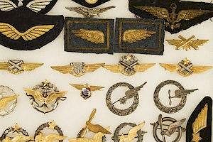 French Pilots' Badges, Aviation Badges, and Uniform Items.