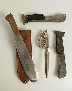 4 US Military Combat Knives and Bolos
