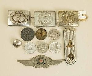 3rd Reich Belt Buckles, Tinnies, Badges