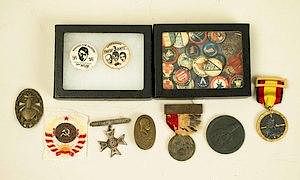 WWI and WWII Medals, Badges, Buttons, incl. Spanish Civil War