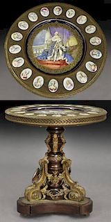 French porcelain and bronze mounted gueridon,