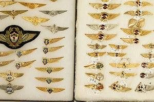 Brazil, Uruguay, and Columbian Wings and Badges (2 Frames)