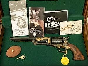 Colt Heritage Collection engraved Walker Colt Revolver, with limited edition Colt Heritage book 1589 signed by R.L. Wilson
